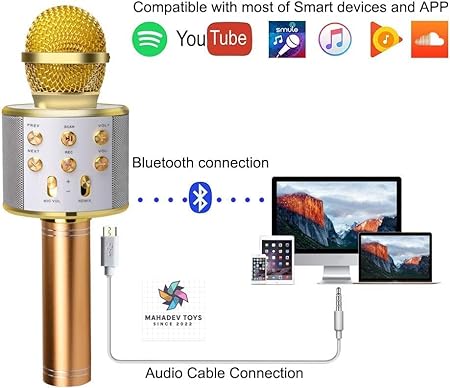 Pbuddy Wireless Bluetooth Karaoke Microphone,4 in 1 Wireless Portable Handheld Mic Karaoke Machine for Christmas Home Birthday Party, Professional Karaoke Mic Speaker Pbuddy Wireless Bluetooth Karaoke Microphone,4 in 1 Wireless Portable Handheld Mic Karaoke Machine for Christmas Home Birthday Party, Professional Karaoke Mic Speaker